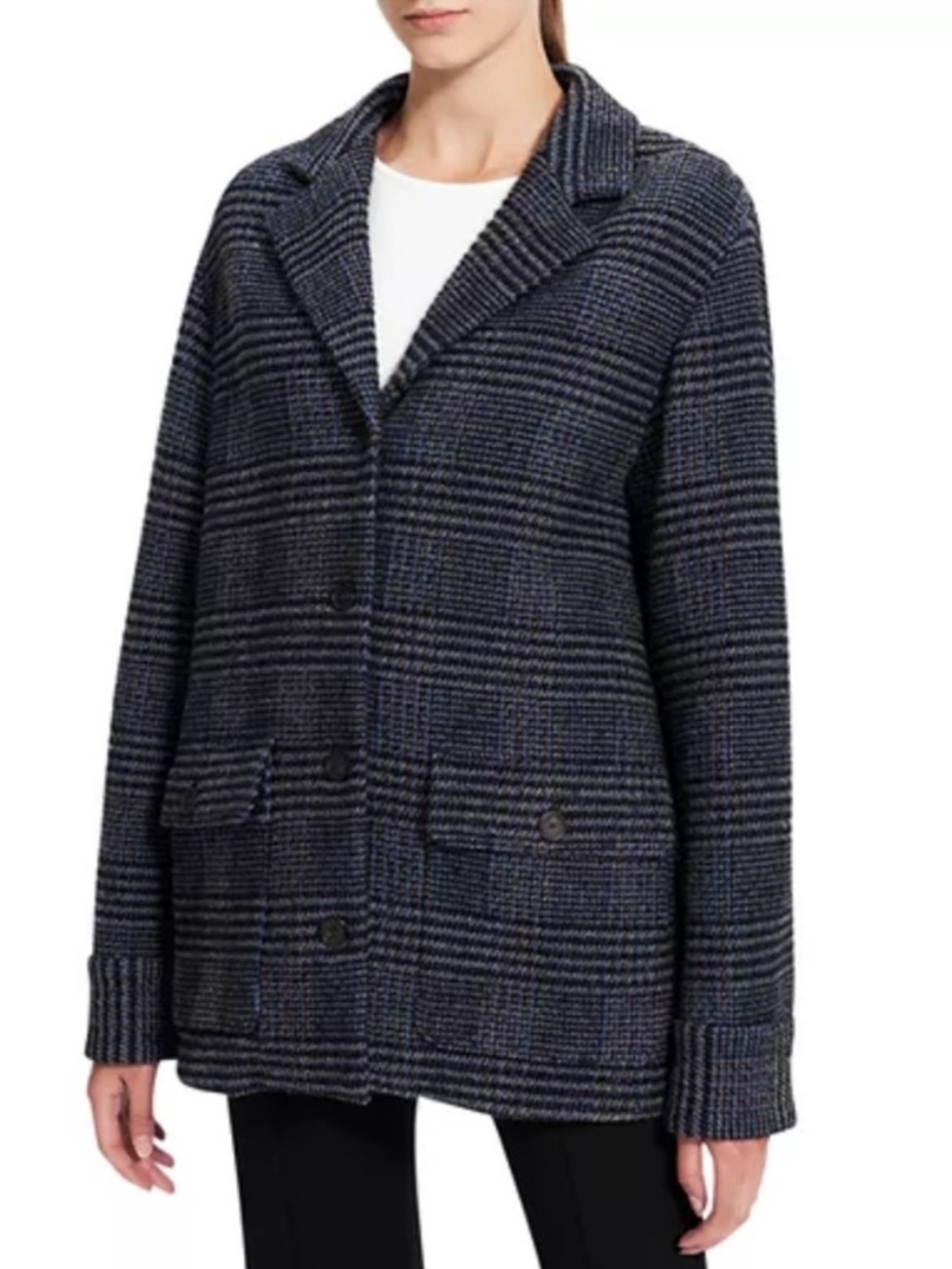 Theory Wool Darwin Tweed Blazer Jacket NWT